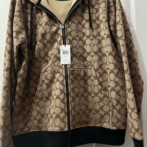 All Over Signature Zip Hoodie In Organic Cotton